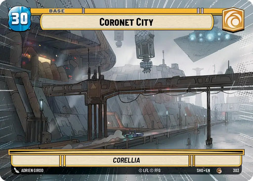 Coronet City // Shield (Hyperspace) (303 // T04) [Shadows of the Galaxy] - Star Wars: Unlimited Single