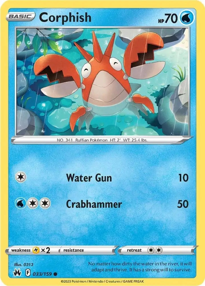 Corphish (033/159) [Sword & Shield: Crown Zenith] - Pokemon Single