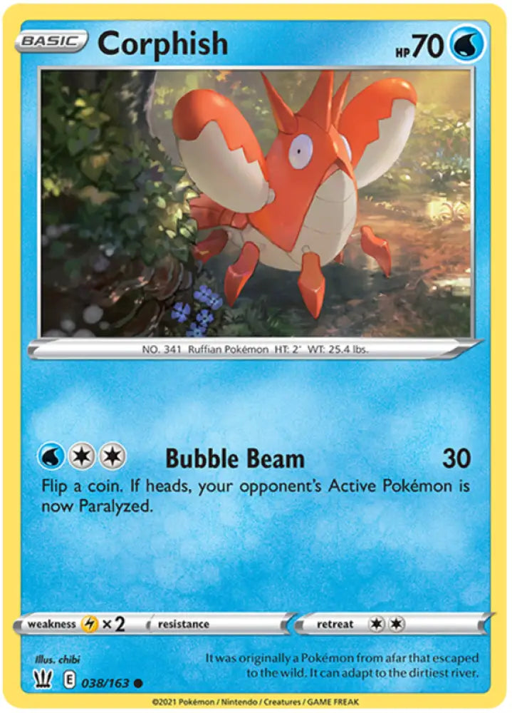 Corphish (038/163) [Sword & Shield: Battle Styles] - Pokemon Single