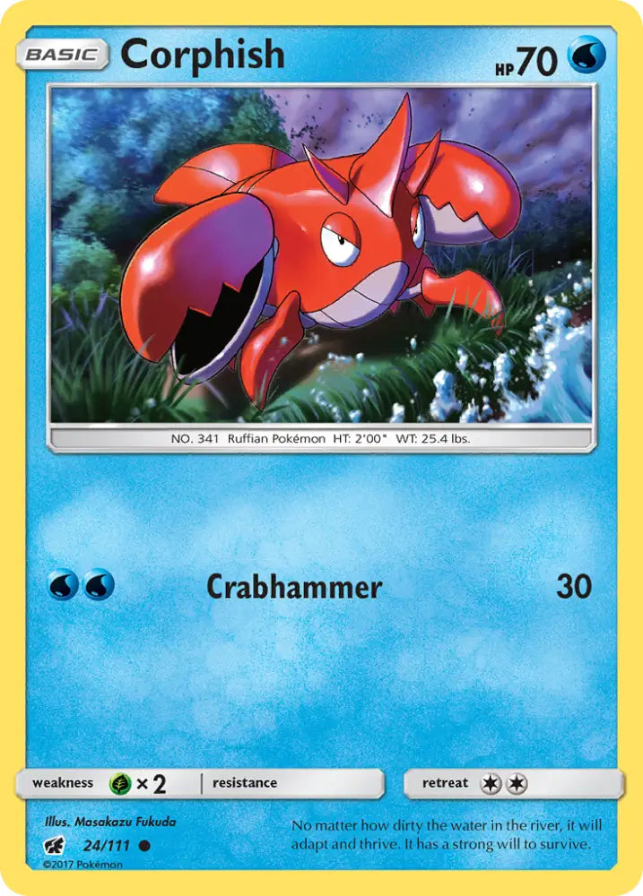 Corphish (24/111) [Sun & Moon: Crimson Invasion] - Pokemon Single