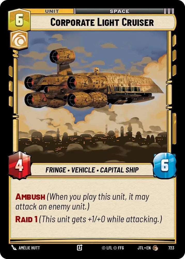 Corporate Light Cruiser (Foil) (723) [Jump to Lightspeed] - Star Wars: Unlimited Single