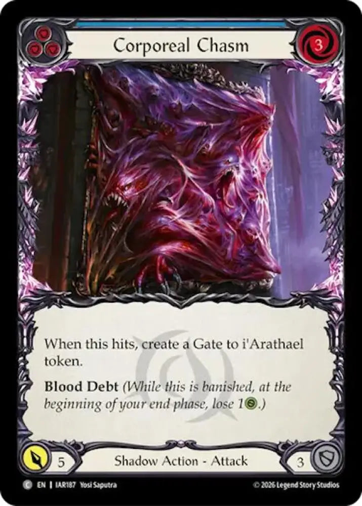 Corporeal Chasm (Blue) (IAR187) [Usurp the Shadow Throne]