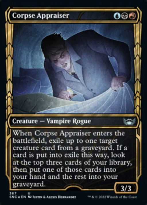 Corpse Appraiser (Showcase Golden Age Gilded Foil) [Streets of New Capenna] - MTG Single