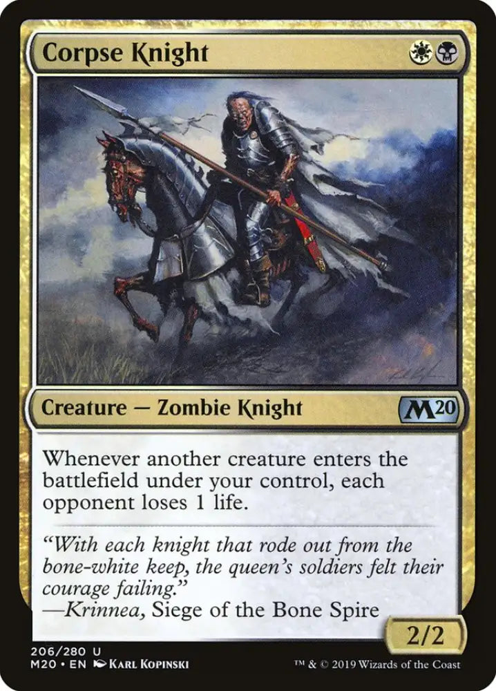 Corpse Knight (2/2) [Core Set 2020] - MTG Single