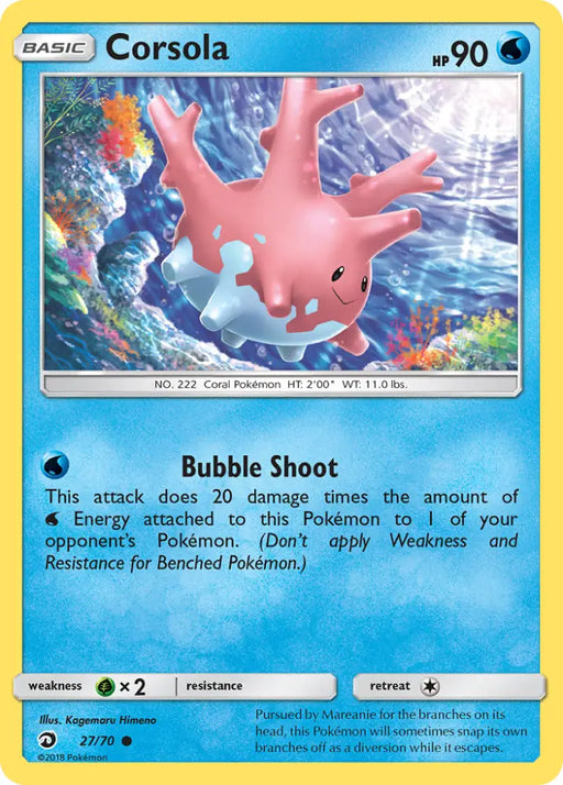 Corsola (27/70) [Sun & Moon: Dragon Majesty] - Pokemon Single