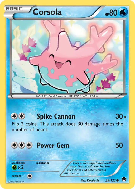 Corsola (29/122) [XY: BREAKpoint] - Pokemon Single