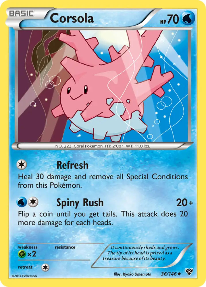 Corsola (36/146) [XY: Base Set] - Pokemon Single