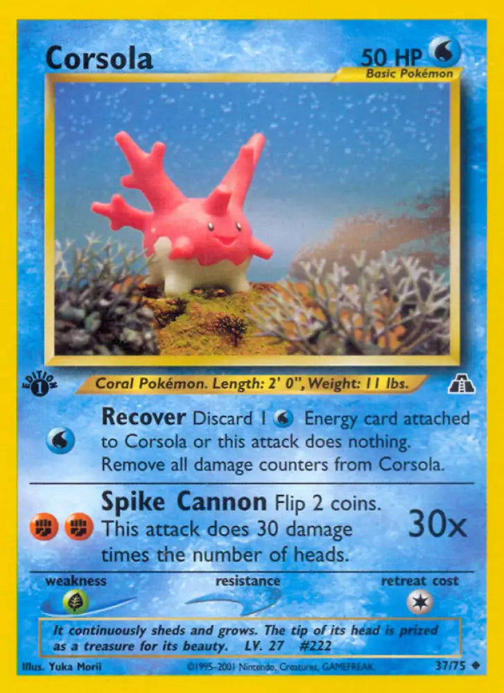 Corsola (37/75) [Neo Discovery 1st Edition] - Pokemon Single