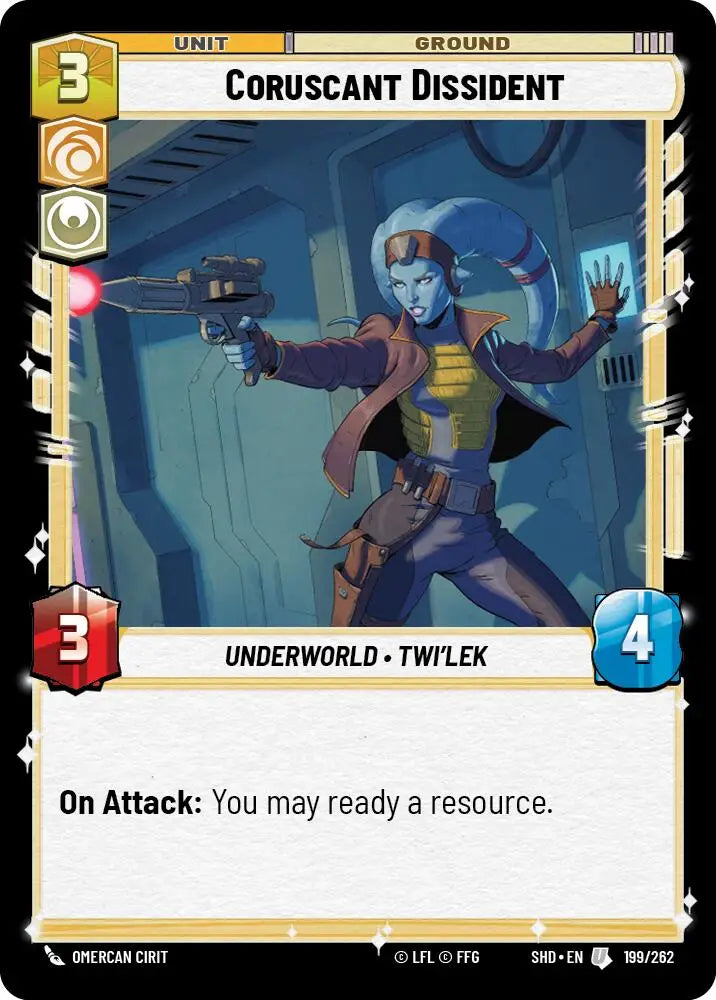 Coruscant Dissident (199/262) [Shadows of the Galaxy] - Star Wars: Unlimited Single