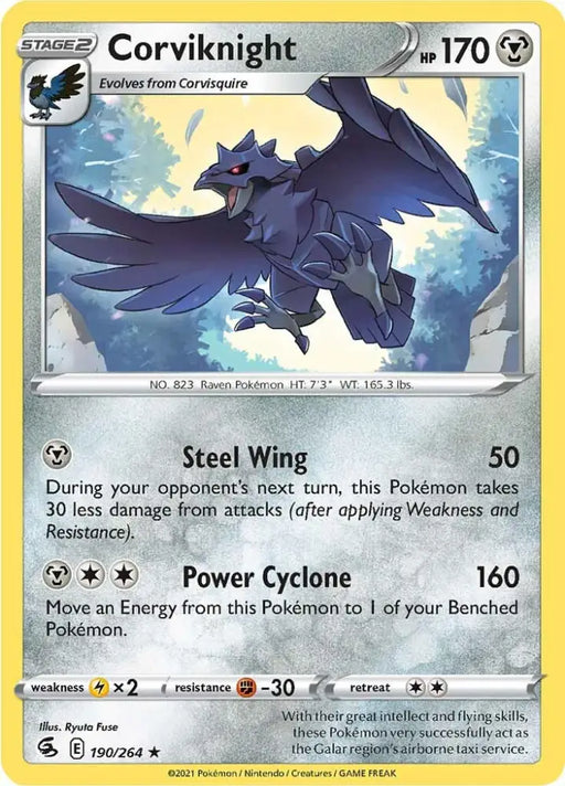 Corviknight (190/264) [Sword & Shield: Fusion Strike] - Pokemon Single