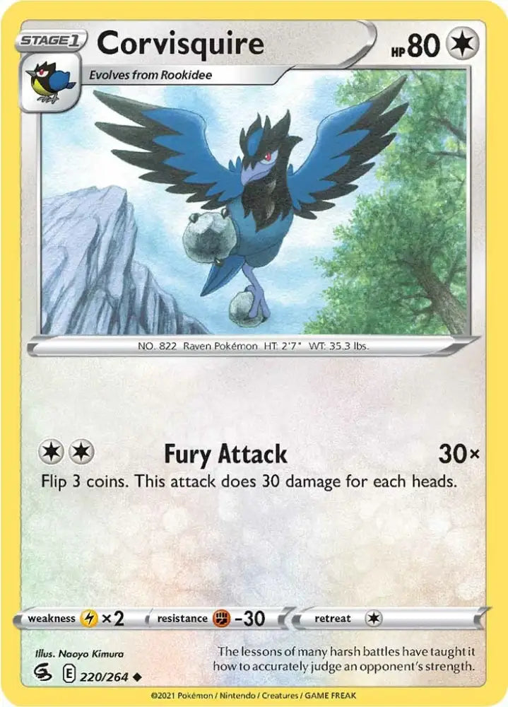 Corvisquire (220/264) [Sword & Shield: Fusion Strike] - Pokemon Single