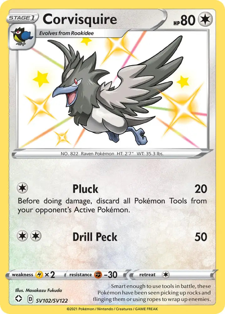 Corvisquire (SV102/SV122) [Sword & Shield: Shining Fates] - Pokemon Single