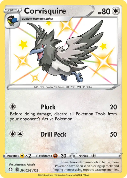 Corvisquire (SV102/SV122) [Sword & Shield: Shining Fates] - Pokemon Single