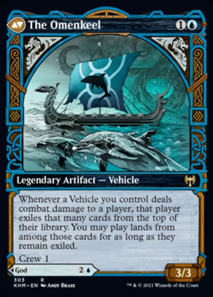 Cosima God of the Voyage // The Omenkeel (Showcase) [Kaldheim] - MTG Single