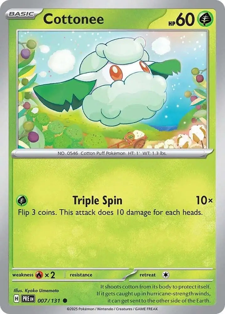Cottonee (007/131) [Scarlet & Violet: Prismatic Evolutions] - Pokemon Single