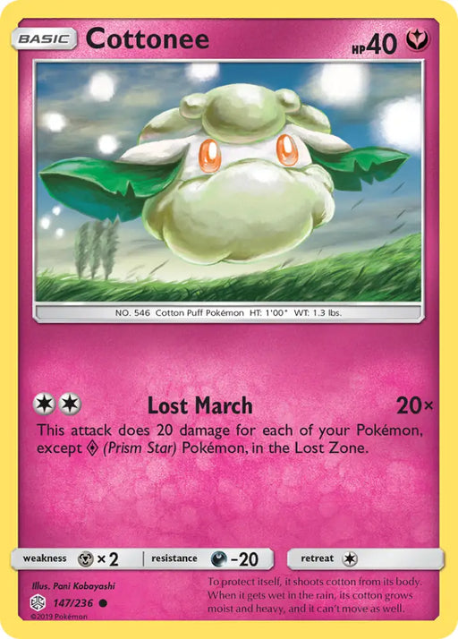 Cottonee (147/236) [Sun & Moon: Cosmic Eclipse] - Pokemon Single