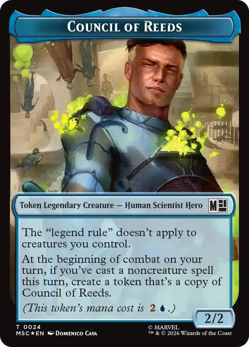 Council of Reeds (024) // Construct (030) Double-Sided Token (Surge Foil) (24 // 30) [Marvel Super Heroes Commander]