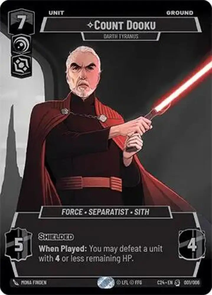 Count Dooku - Darth Tyranus (2024 Convention Exclusive) (001/006) [Miscellaneous] - Star Wars: Unlimited Single