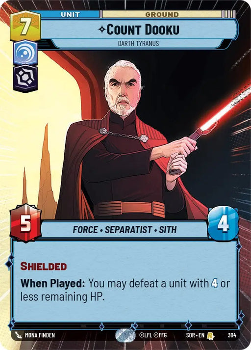 Count Dooku - Darth Tyranus (Hyperspace) (304) [Spark of Rebellion] - Star Wars: Unlimited Single
