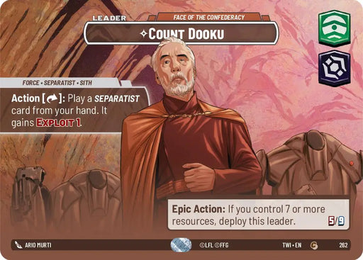 Count Dooku - Face of the Confederacy (Showcase) (262) [Twilight of the Republic] - Star Wars: Unlimited Single