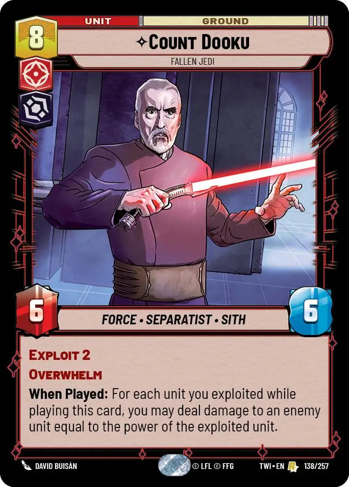 Count Dooku - Fallen Jedi (138/257) [Twilight of the Republic] - Star Wars: Unlimited Single