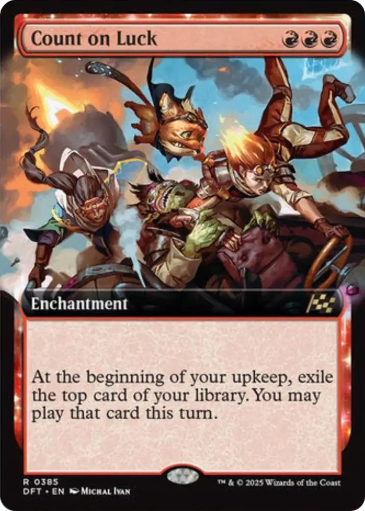 Count on Luck (Extended Art) [Aetherdrift] - MTG Single
