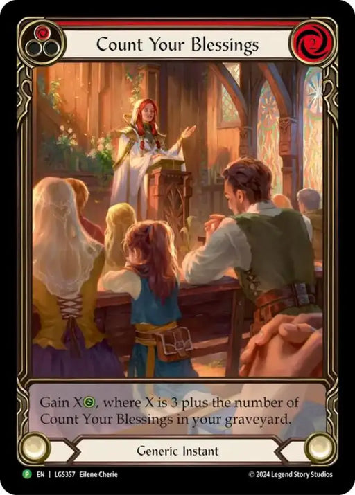 Count Your Blessings (Red) (Rainbow Foil) [LGS357] (Promo) Rainbow Foil - Flesh And Blood Single