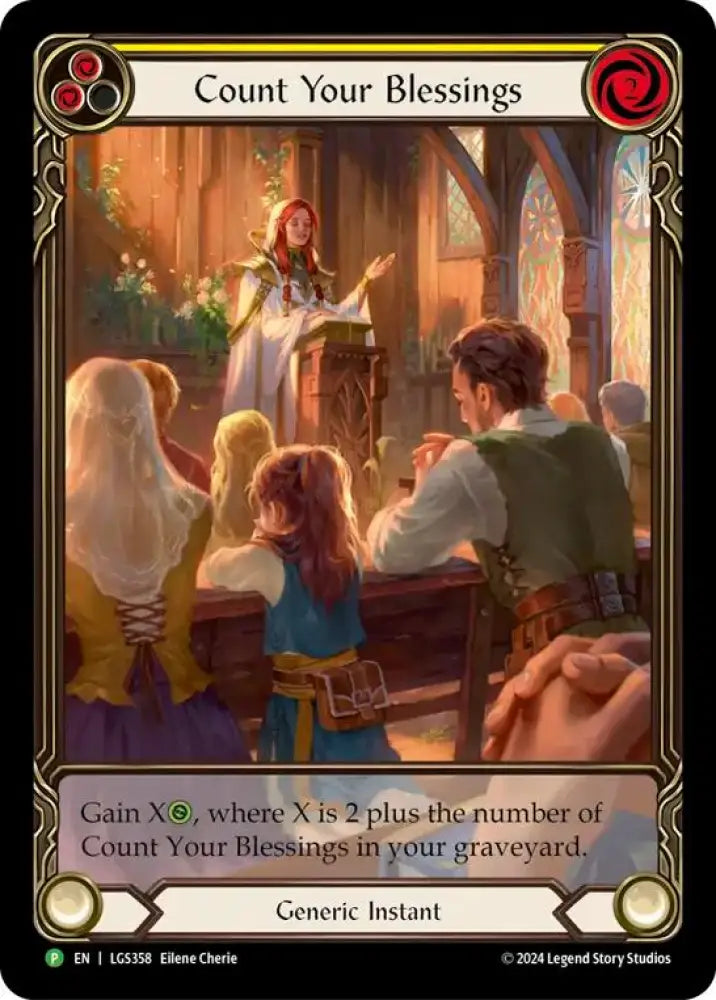 Count Your Blessings (Yellow) (Rainbow Foil) [LGS358] (Promo) Rainbow Foil - Flesh And Blood Single