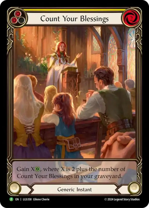 Count Your Blessings (Yellow) (Rainbow Foil) [LGS358] (Promo) Rainbow Foil - Flesh And Blood Single