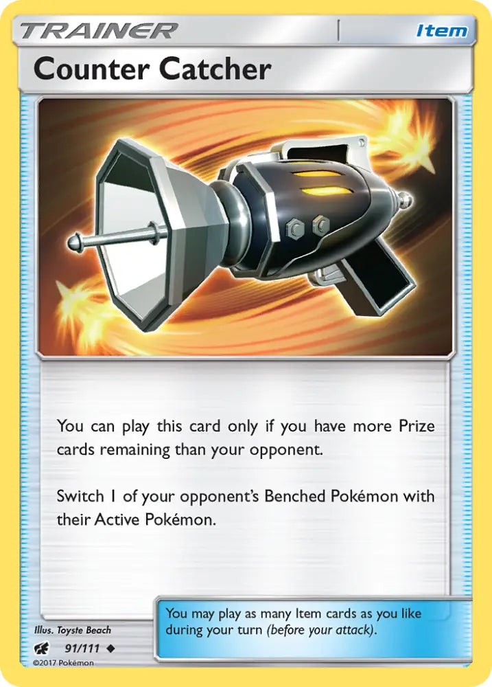 Counter Catcher (91/111) [Sun & Moon: Crimson Invasion] - Pokemon Single