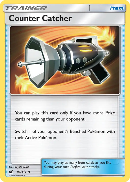 Counter Catcher (91/111) [Sun & Moon: Crimson Invasion] - Pokemon Single