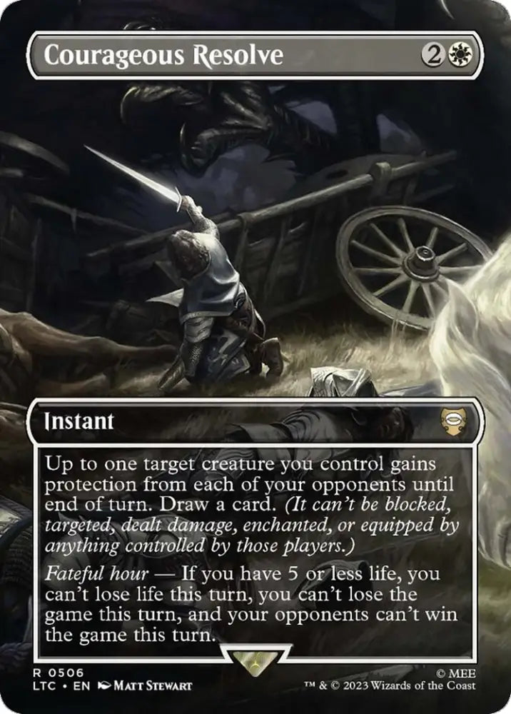 Courageous Resolve (Borderless) [The Lord of the Rings: Tales of Middle-Earth Commander] - MTG Single