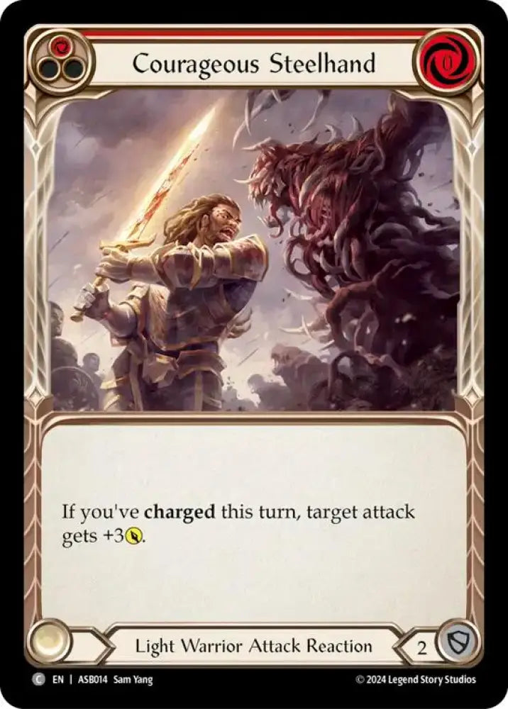 Courageous Steelhand (Red) [ASB014] (Armory Deck: Boltyn) - Flesh And Blood Single