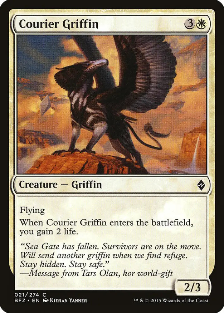 Courier Griffin [Battle for Zendikar] - MTG Single