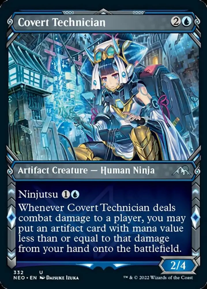 Covert Technician (Showcase Ninja) [Kamigawa: Neon Dynasty] - MTG Single