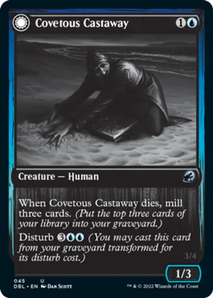 Covetous Castaway // Ghostly Castigator [Innistrad: Double Feature] - MTG Single