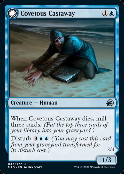 Covetous Castaway // Ghostly Castigator [Innistrad: Midnight Hunt] - MTG Single
