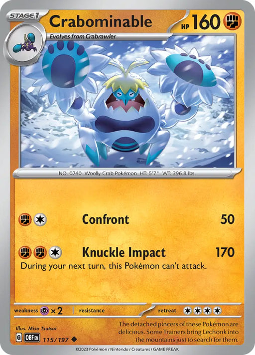 Crabominable (115/197) [Scarlet & Violet: Obsidian Flames] - Pokemon Single