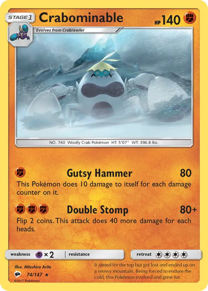 Crabominable (74/147) [Sun & Moon: Burning Shadows] - Pokemon Single