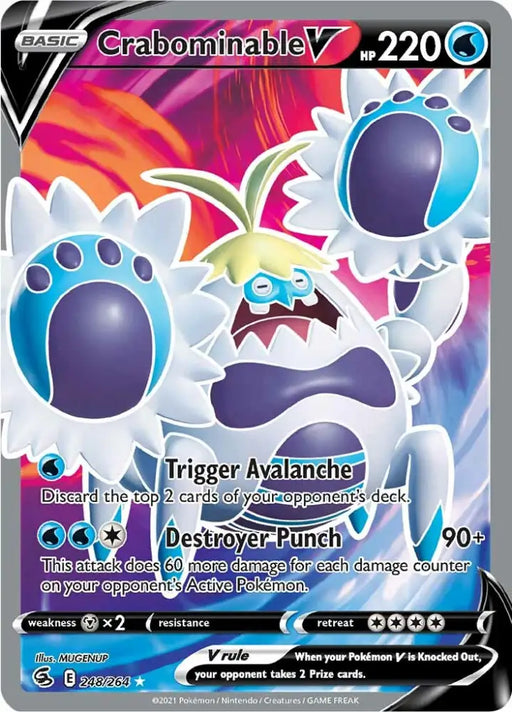 Crabominable V (248/264) [Sword & Shield: Fusion Strike] - Pokemon Single