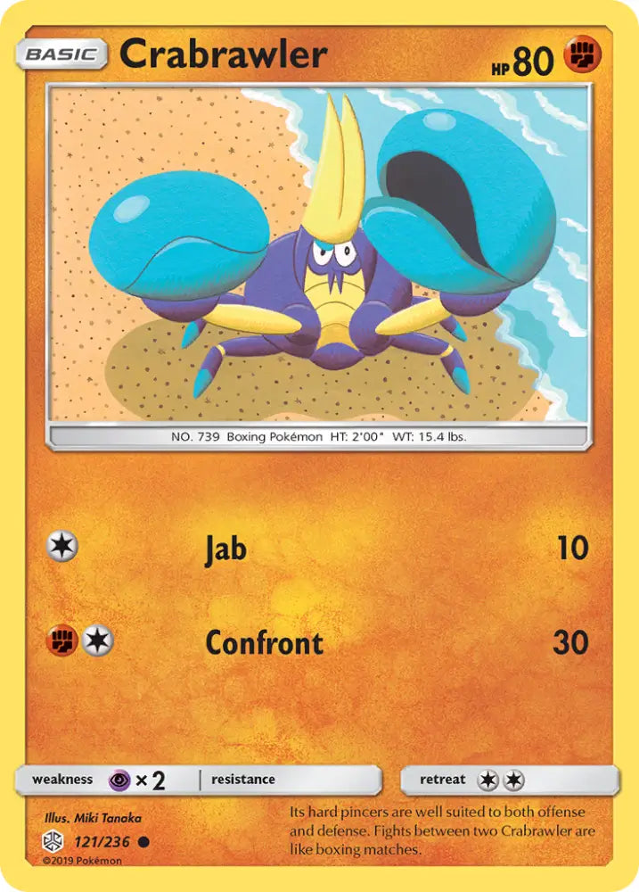 Crabrawler (121/236) [Sun & Moon: Cosmic Eclipse] - Pokemon Single