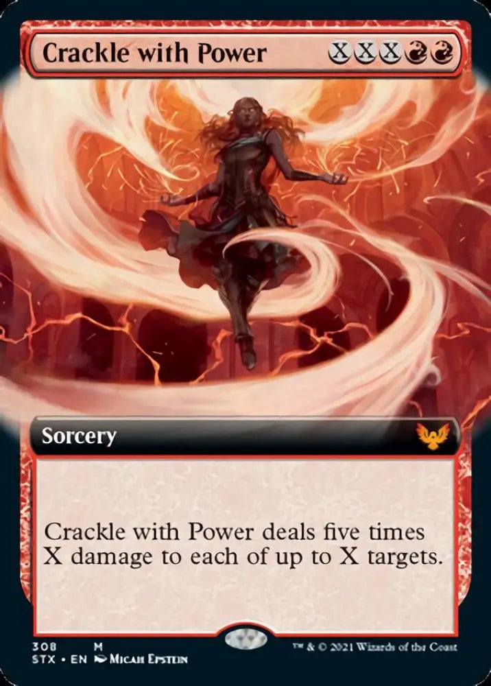 Crackle with Power (Extended Art) [Strixhaven: School of Mages] - MTG Single
