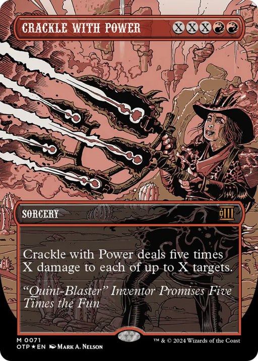 Crackle with Power (Textured Foil) [Outlaws of Thunder Junction: Breaking News] - MTG Single