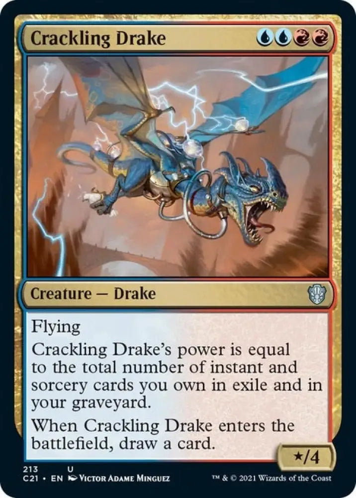 Crackling Drake [Commander 2021] - MTG Single