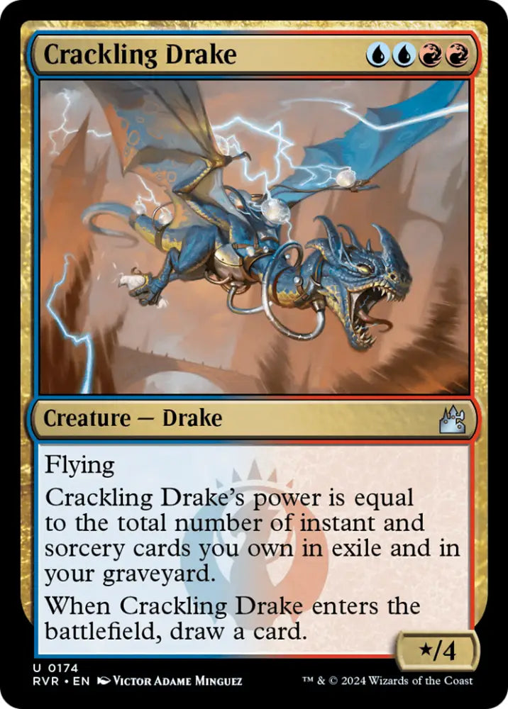 Crackling Drake [Ravnica Remastered] - MTG Single