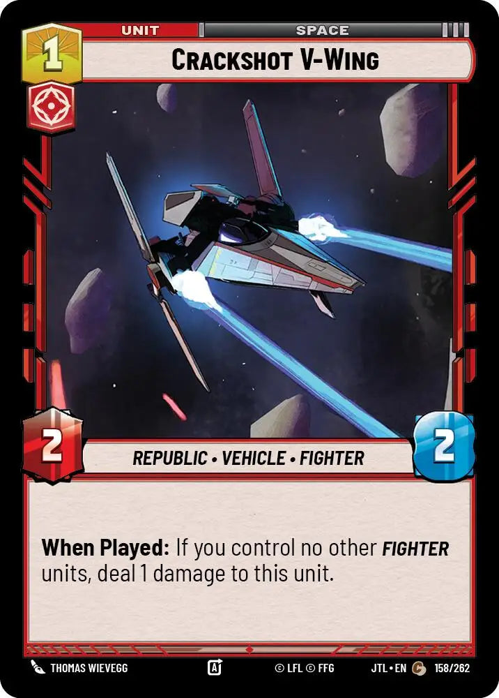 Crackshot V-Wing (158/262) [Jump to Lightspeed] - Star Wars: Unlimited Single