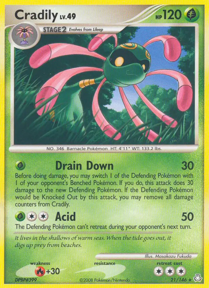 Cradily (21/146) [Diamond & Pearl: Legends Awakened] - Pokemon Single