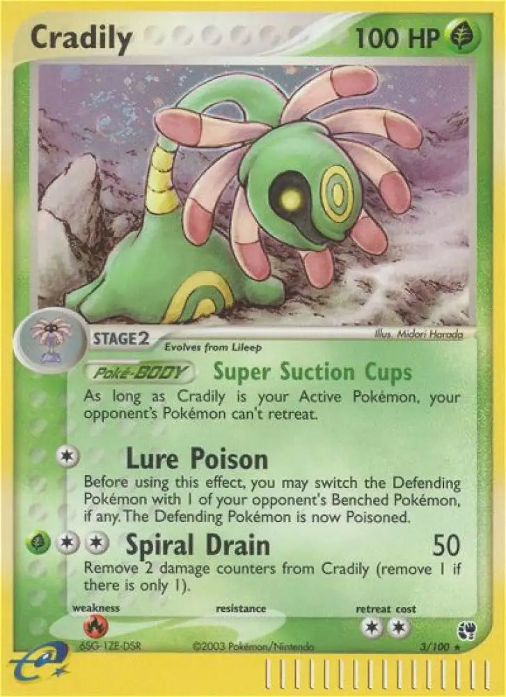 Cradily (3/100) [EX: Sandstorm] - Pokemon Single