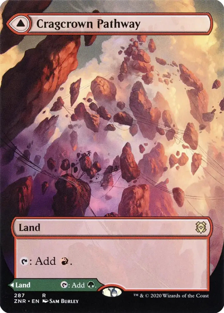 Cragcrown Pathway // Timbercrown Pathway (Borderless Alternate Art) [Zendikar Rising] - MTG Single