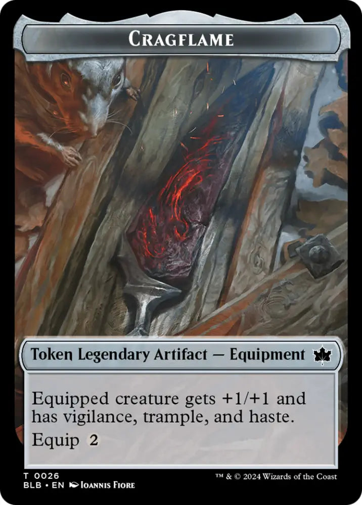 Cragflame Token [Bloomburrow Tokens] - MTG Single